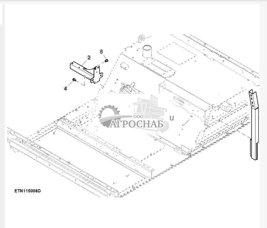 Рама и опора комплекта элементов системы охлаждения, Tier 2 